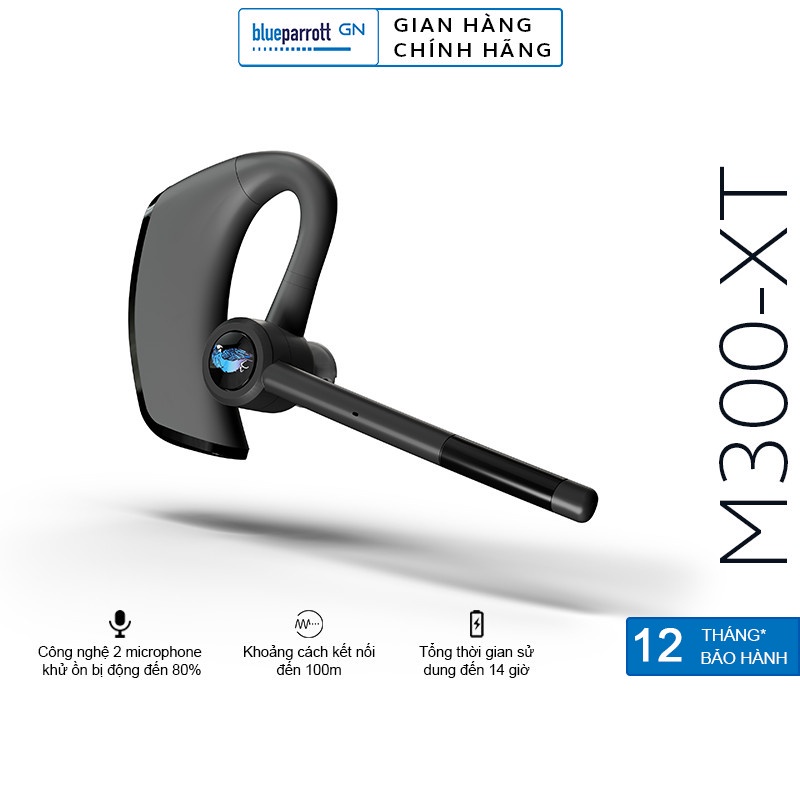 Tai Nghe Đàm Thoại Bluetooth Chống Ồn JABRA BLUEPARROTT M300-XT - Hàng Chính Hãng