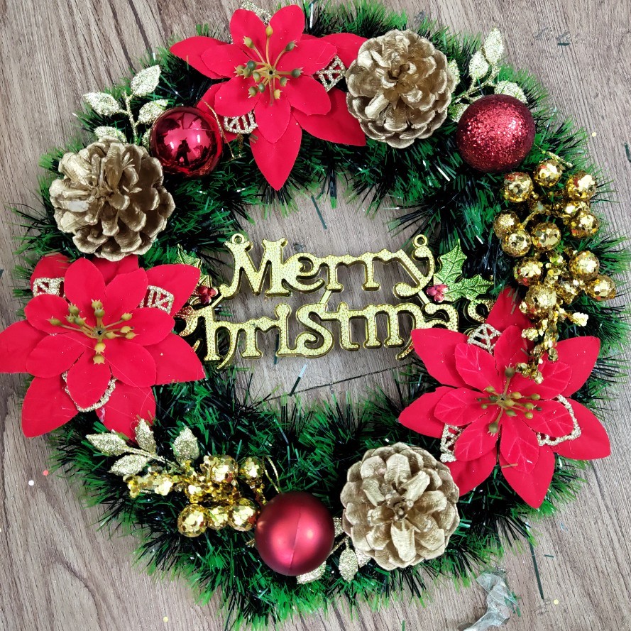 Vòng nguyệt quế trang trí Noel 30cm