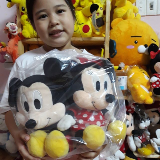 Gấu bông cặp chuột Mickey + Minie size 30cm, chính hãng Disney(Hình thật)💟💟💟