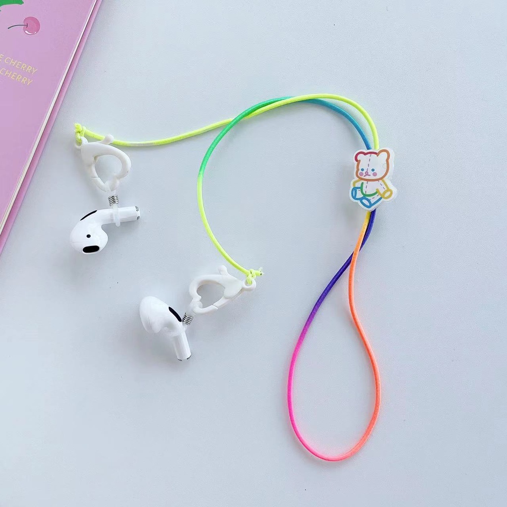 Dây Đeo Mắt Kính Bằng Nilon Màu Gradient Họa Tiết Gấu Hoạt Hình Đơn Giản Phong Cách Hàn Quốc