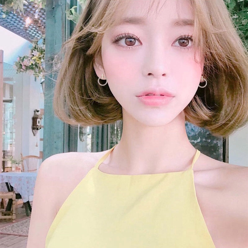 Khuyên tai thời trang kim bạc 925 mặt hình tròn phong cách Hàn Quốc khí chất