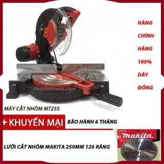 Máy cắt nhôm MT255 Curoa tặng kèm lưỡi cắt nhôm  120 răng