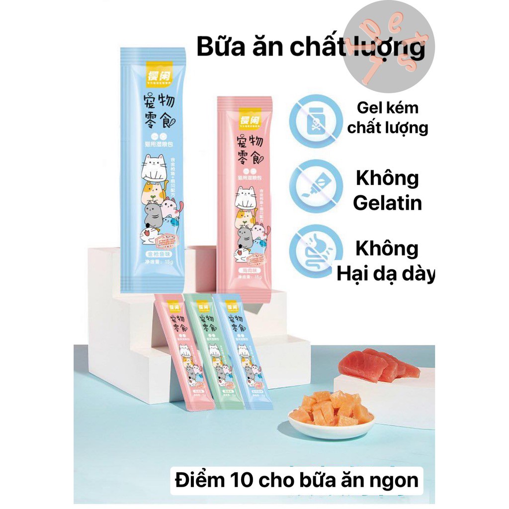 Súp thưởng cho mèo thú cưng shizuka thanh 15gr