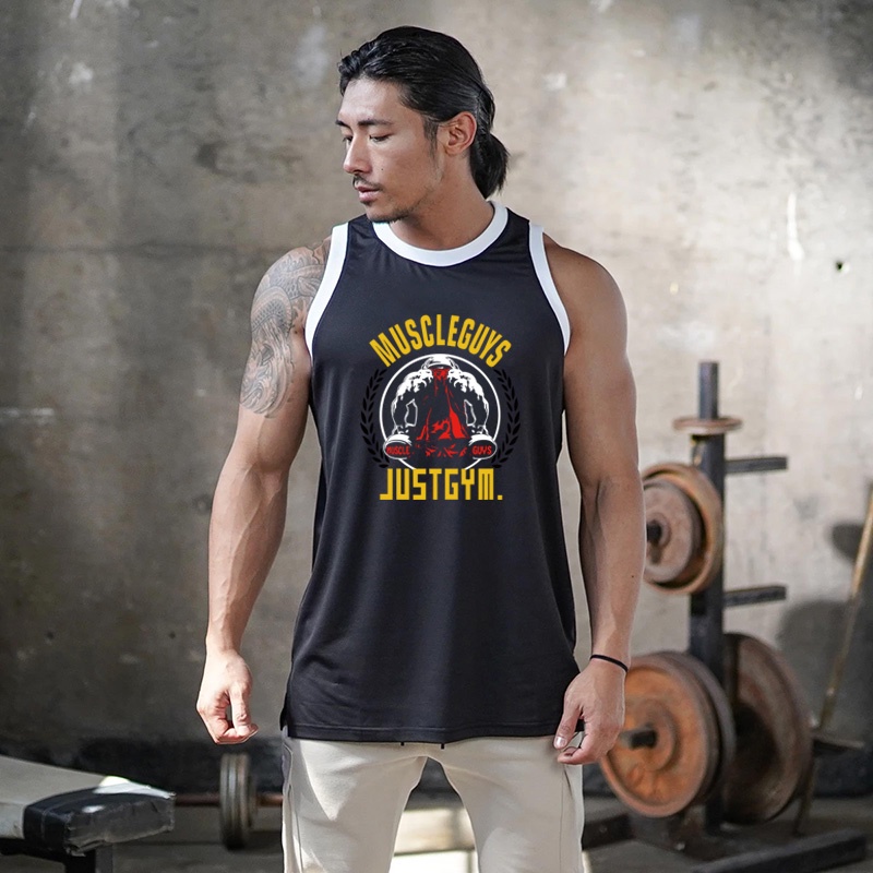 Áo Ba Lỗ Lưới Thoáng Khí Khô Nhanh Thân Thiện Với Làn Da Dành Cho Nam Tập Thể Hình