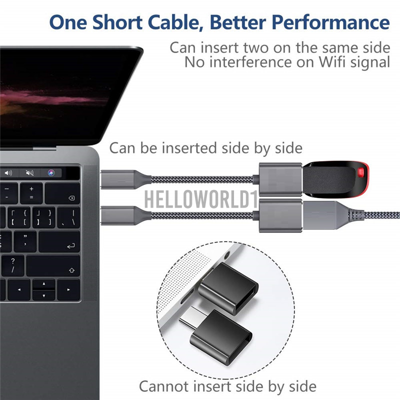 Grey Type-C USB-C to USB 3.0 Adapter OTG Data Transmission Cable Type-C Smart Phone Tablet Laptop MacBook