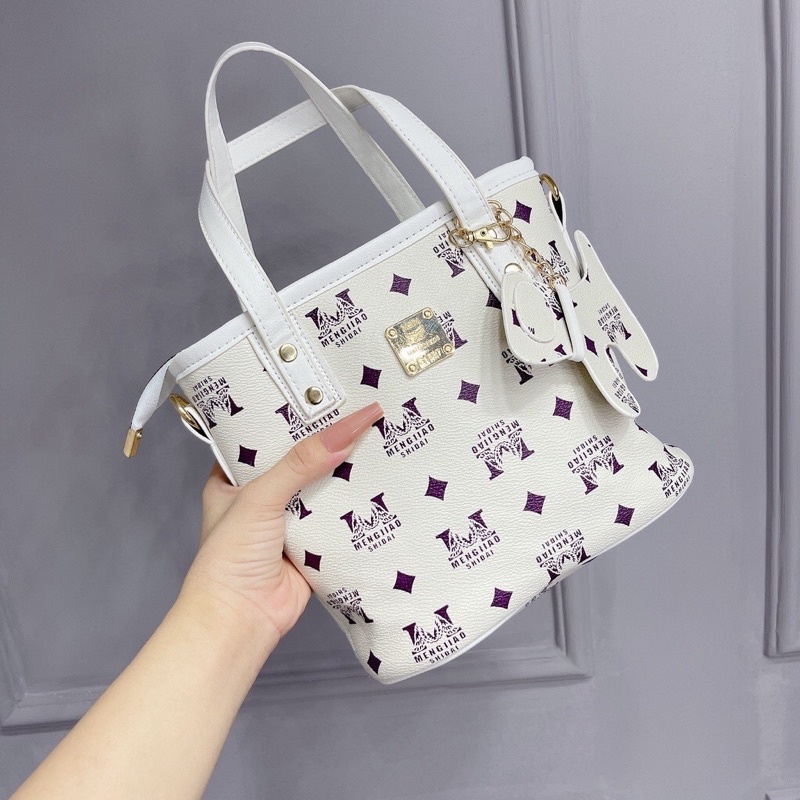 Túi xách nữ kèm móc gấu xinh ( ảnh thật ) TA304