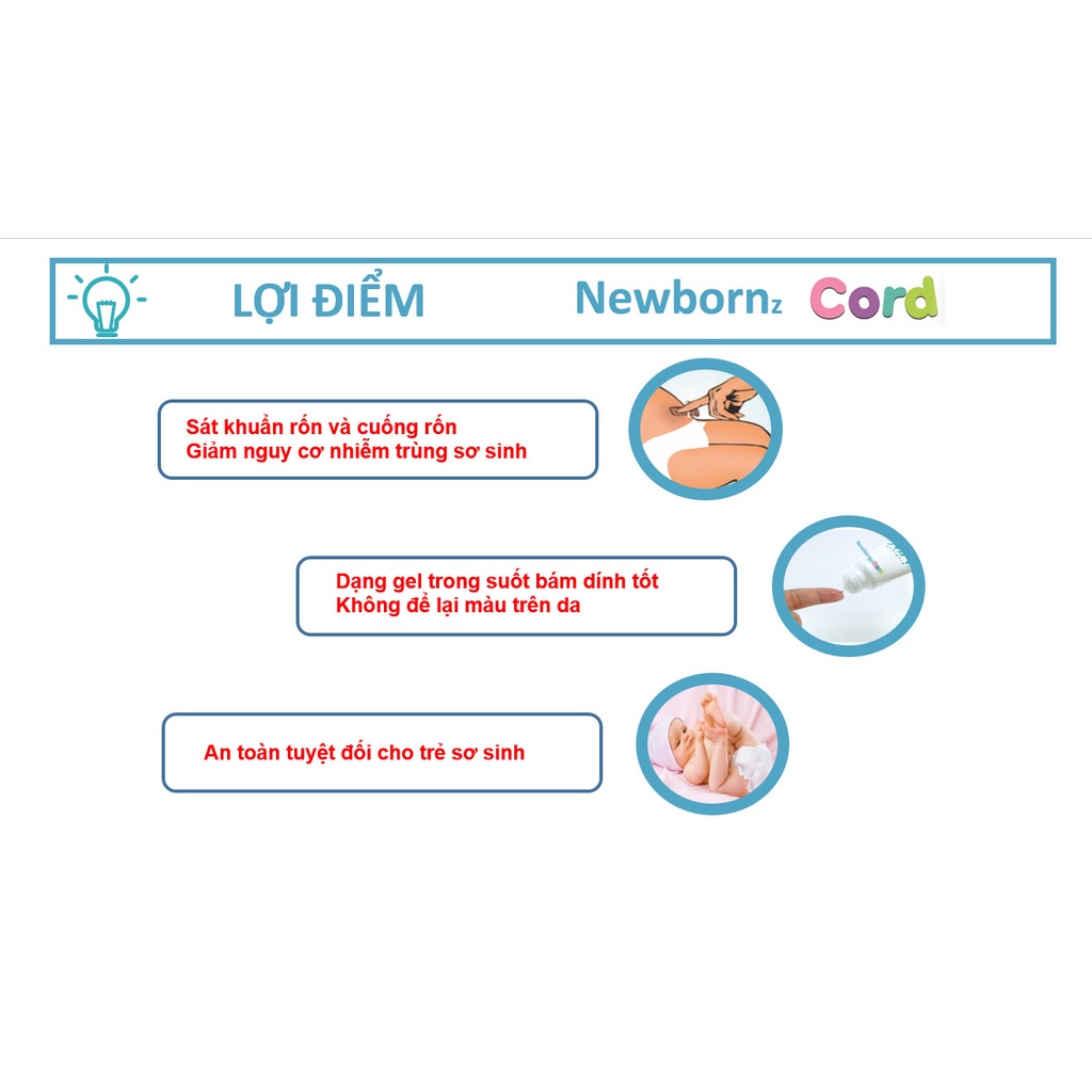 Gel vệ sinh rốn cho trẻ sơ sinh Newbornz Cord 20g