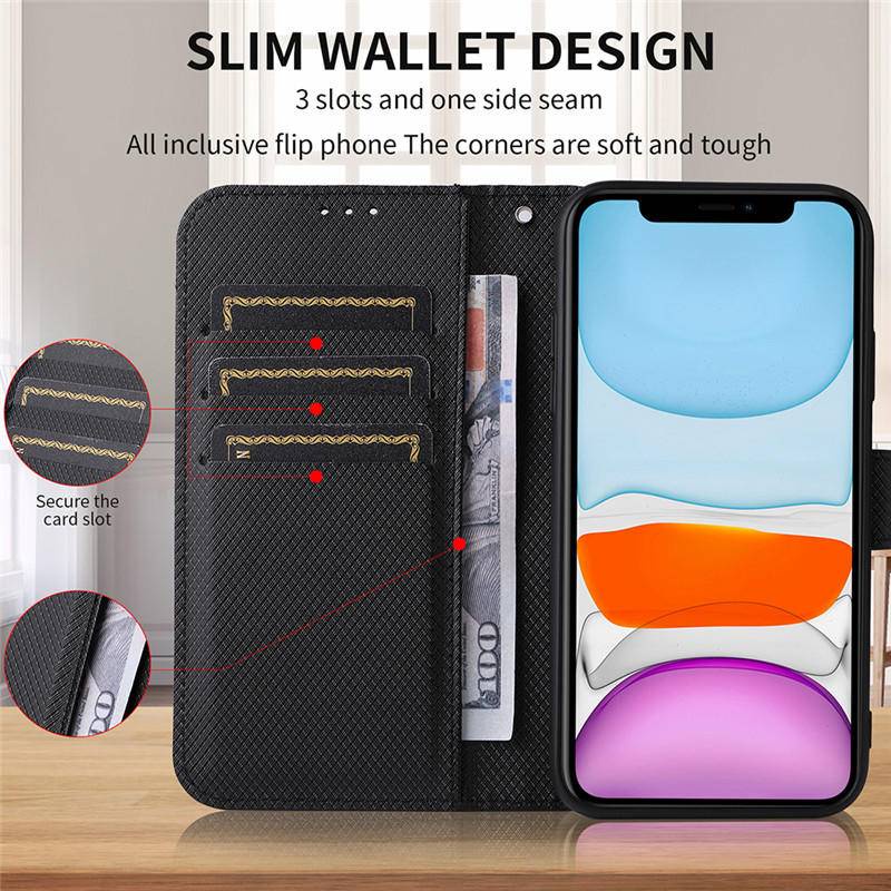 Bao Da pu Điện Thoại Nắp Lật Kèm Ngăn Đựng Thẻ Đính Kim Cương Cho vivo y36 y36 y35 y33t y21 y02 y02a y01 vivoy36 Đứng