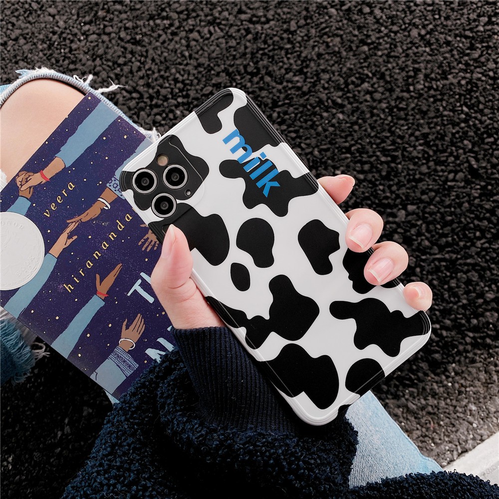 Ốp Điện Thoại Bảo Vệ Camera Họa Tiết Bò Sữa Cho Iphone 11 Pro Max Xs Max Xr I7 | BigBuy360 - bigbuy360.vn