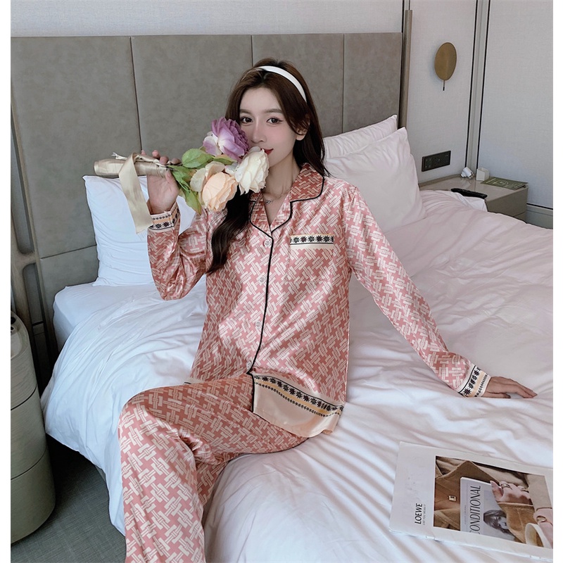 Bộ đồ ngủ tay dài plus size M-5XL cho nữ