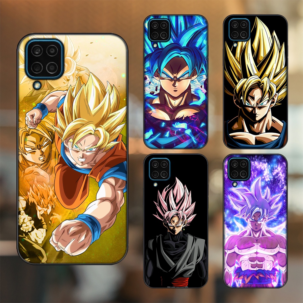 Ốp lưng Samsung M32, M33, M53, M62 viền đen in hình Goku Dragon Ball