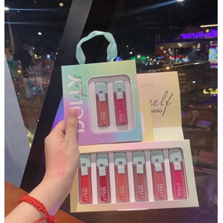 SET 6 CÂY- MÀU TÙY CHỌN- son kem lì Dolly Super matte, không chì bền màu lâu trôi