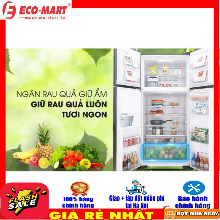 Tủ lạnh Hitachi 4 cánh màu đen R-FW690PGV7