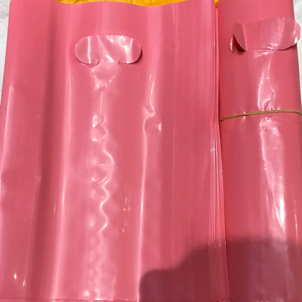 Túi PE màu hồng 35x50 đựng quần áo mùa đông