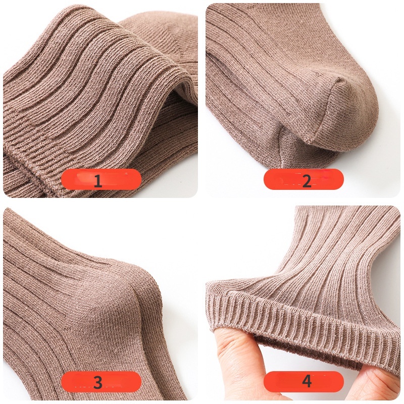 1 Đôi Vớ Màu Trơn Dễ Thương Cho Bé 0-2 Tuổi