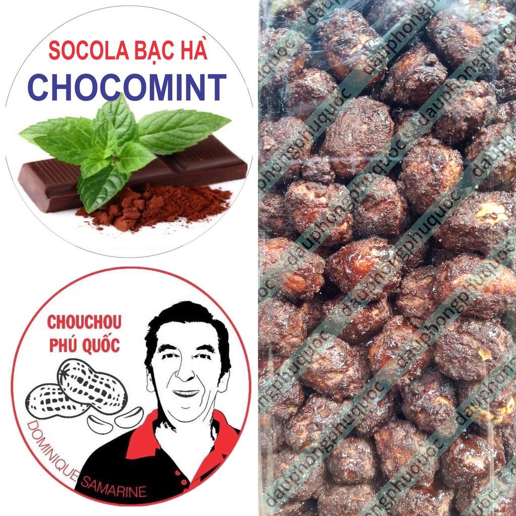 Đậu phộng socola - bạc hà CHOUCHOU PHÚ QUỐC ÔNG TÂY - hũ 500g