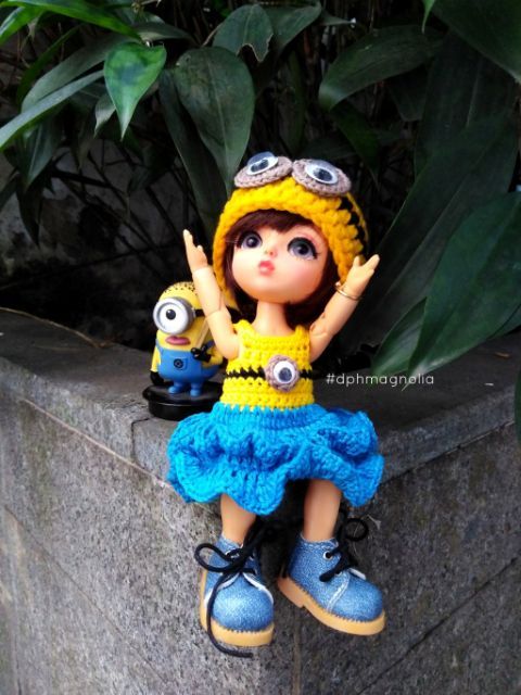 Set đồ len Minion size búp bê bjd 1/8, Baboliy