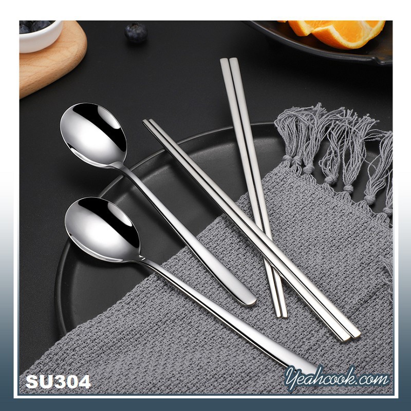 Thìa inox ăn cơm cháo súp cán dài đầu tròn dài 17.5cm [ T#02 ] | BigBuy360 - bigbuy360.vn