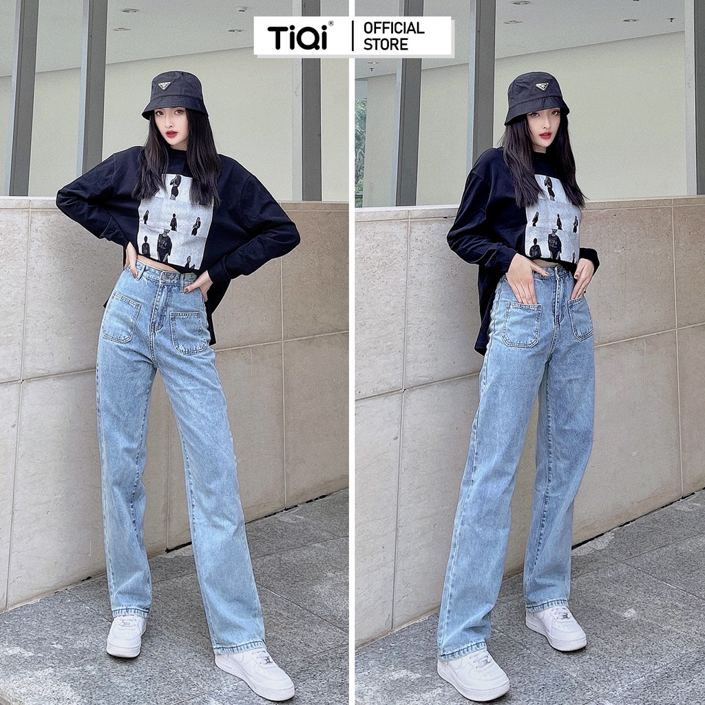 Quần Jean Ống Rộng Nữ TiQi Jeans Phong Cách Streetstyle B2-204