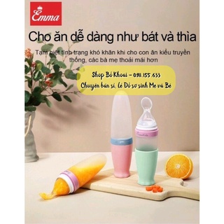 Bình thìa ăn dặm silicon emma kids cho bé