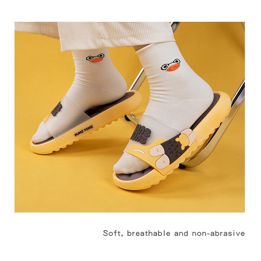 Dép Quai Ngang Trong Suốt In Chữ Thời Trang Mùa Hè Cho Cặp Đôi