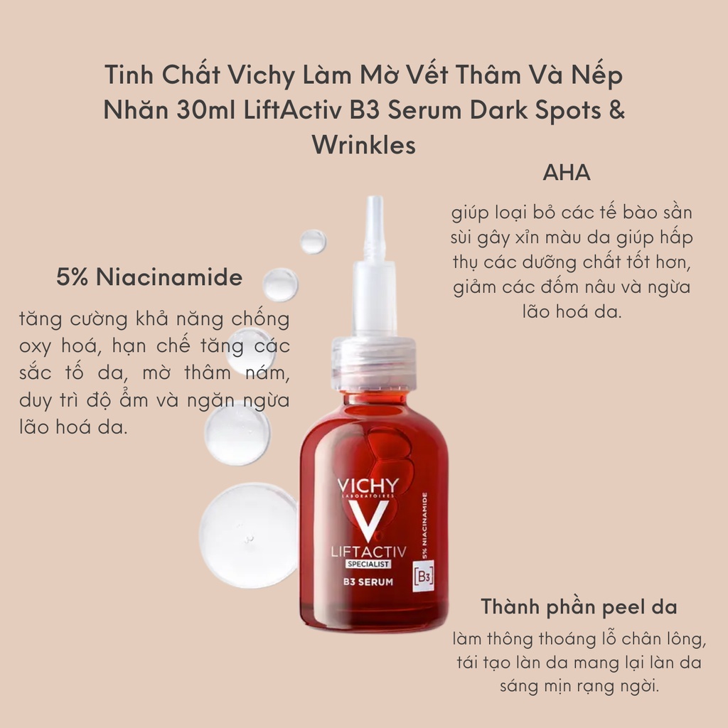 Tinh Chất Giúp Cải Thiện &amp; Ngăn Ngừa Thâm Nám Đốm Nâu Vichy Liftactiv B3 Dark Spots - (5ml / 30ml)