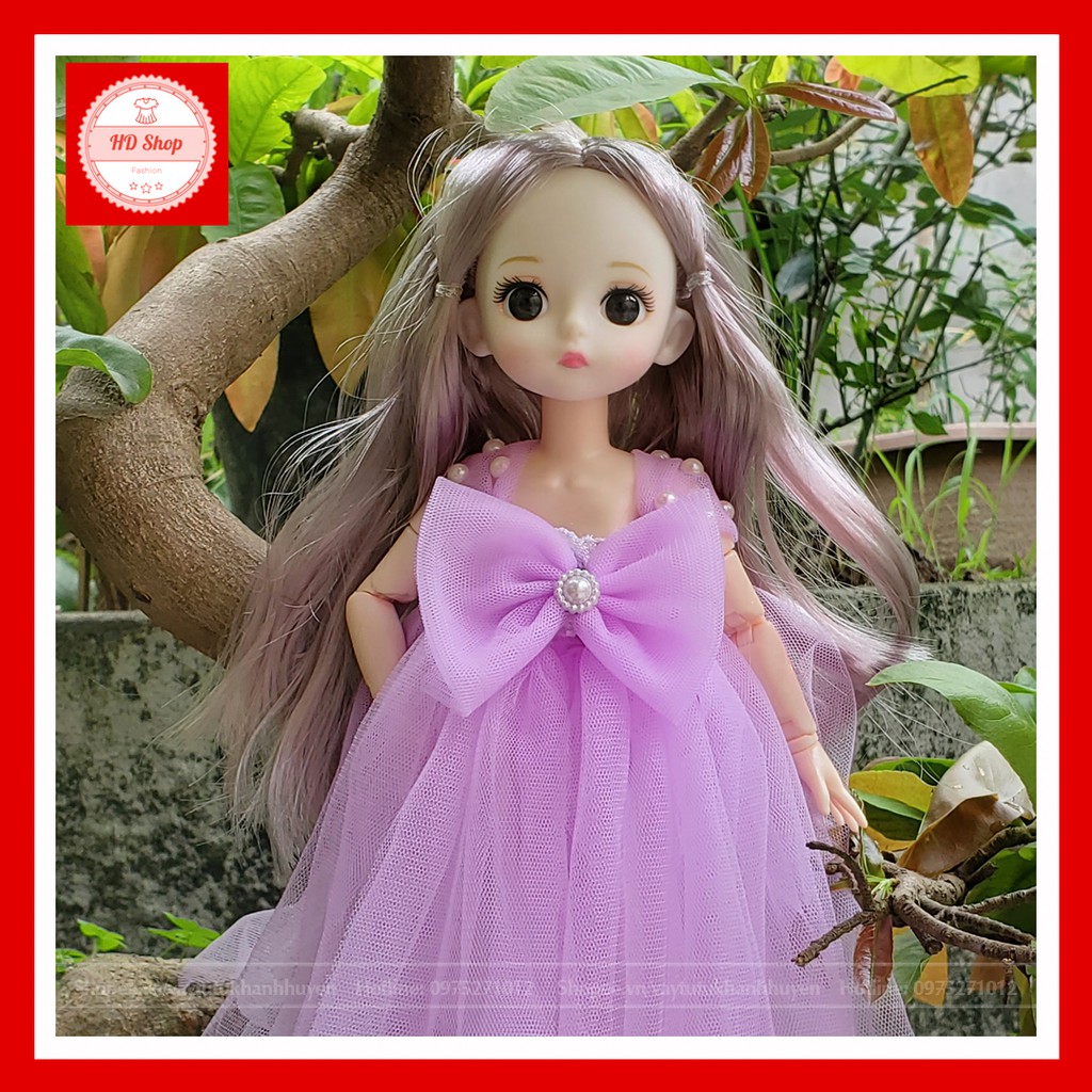 Búp bê cho bé gái ❤️FREESHIP❤️ Búp bê 30cm 22 khớp búp, bê Baboliy Kèm giầy và đầm được thiết kế riêng biệt