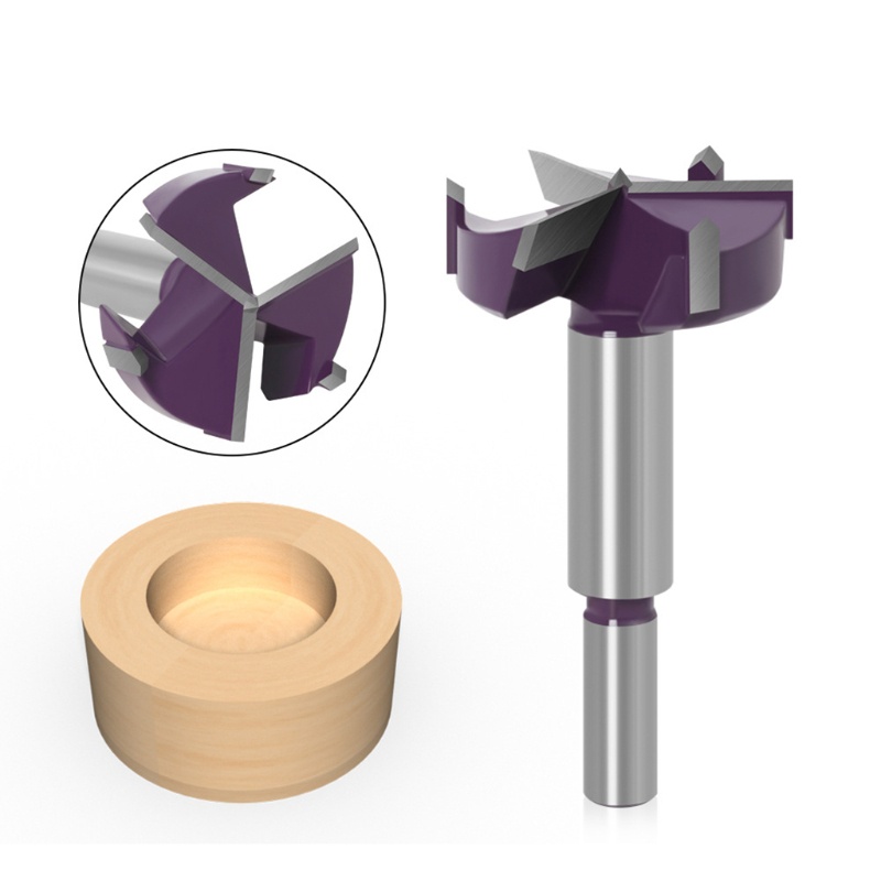 Mũi Khoan Bản Lề Cửa 3 Lưỡi Tròn 35mm 45mm Chuyên Dụng Làm Mộc