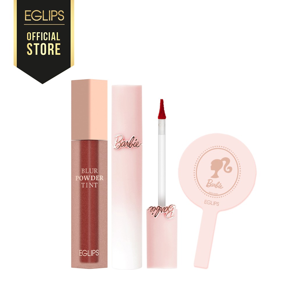 Combo Young But Mature-1 Son Kem Eglips Blur Powder Tint 4g+1 Son Kem Barbie 4.3g Tặng 1 gương 5g -Eglips Official Store