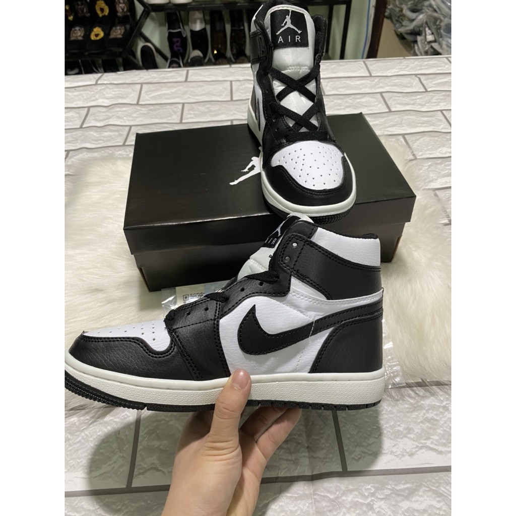 Giày thể thao sneaker Air Jordan Cổ Cao, JD1 panda đen trắng full box - Hot trend 2021 | BigBuy360 - bigbuy360.vn