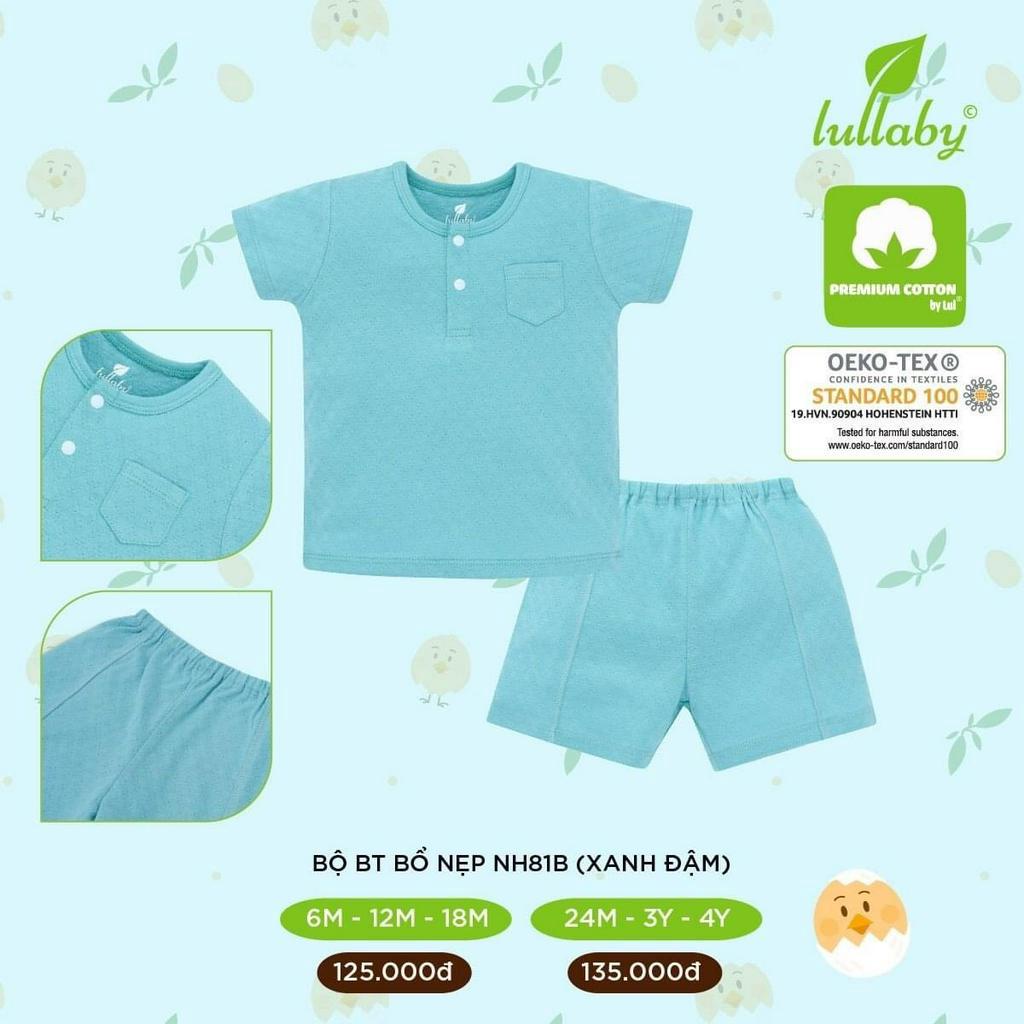 [CHÍNH HÃNG]Bộ cộc tay quần đùi cotton cao cấp bé trai họa tiết Lullaby chính hãng