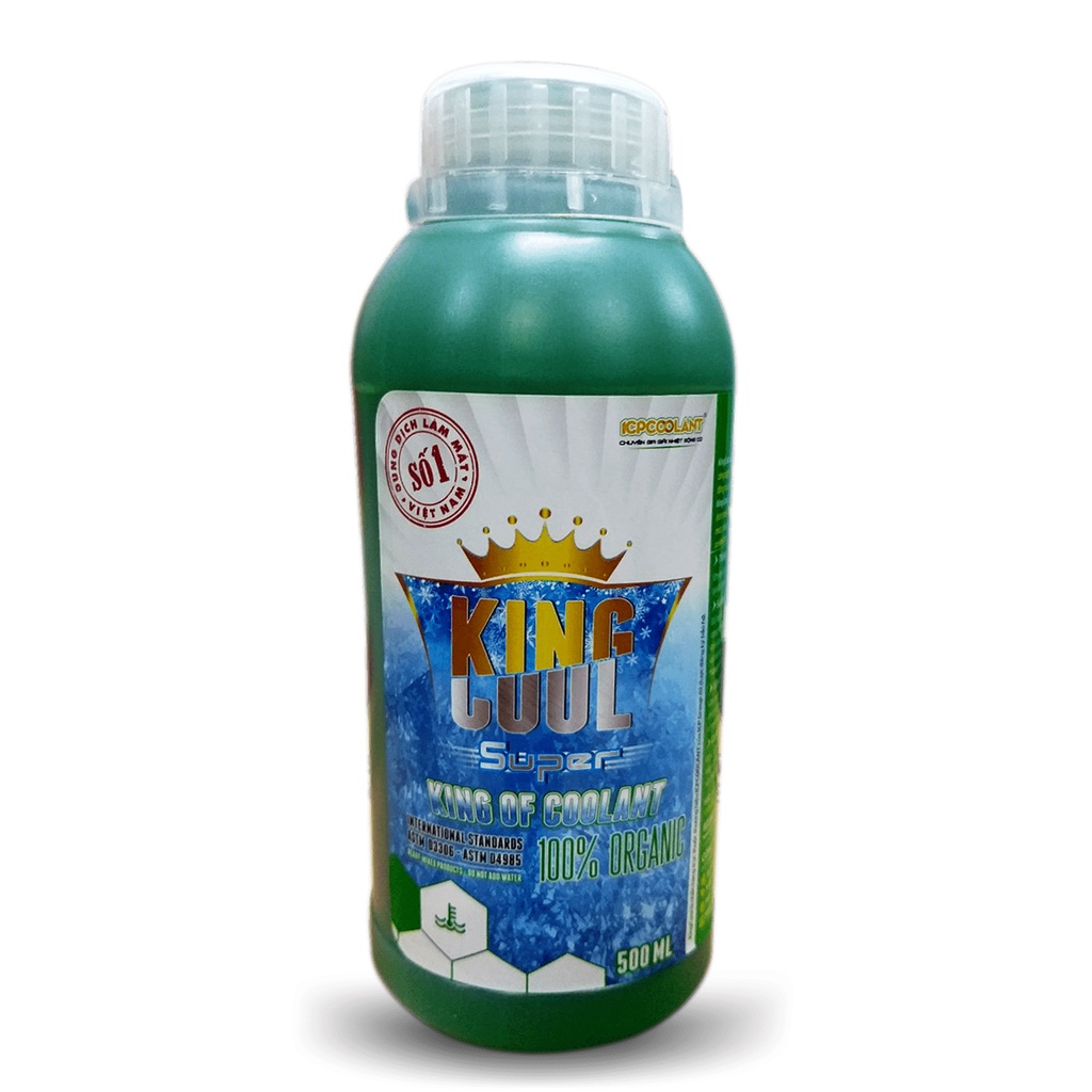 Nước làm mát động cơ xe ô tô [màu xanh] cao cấp KINGCOOL SUPER can 4L