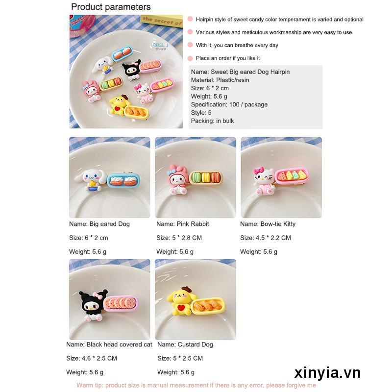 kẹp tóc hoạt hình phong cách hàn quốc Kẹp Tóc Mái Bên Họa Tiết Hoạt Hình Sanrio Ngọt Ngào Dễ Thương Phong Cách