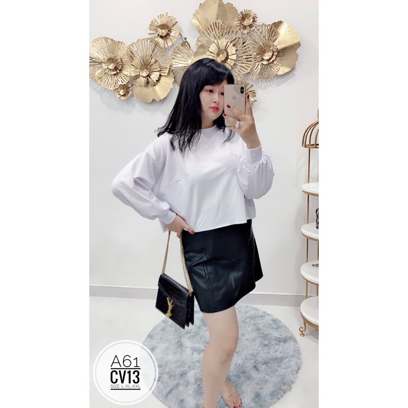 Bigsize Áo croptop A61