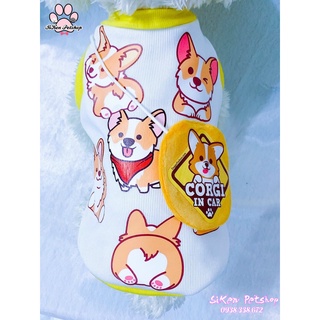 Áo ba lỗ Corgi cho thú cưng