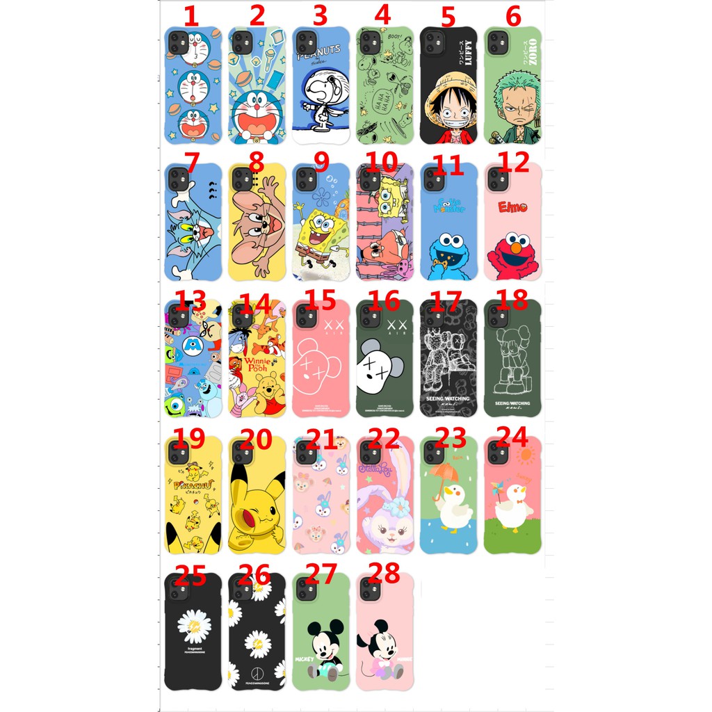 Ốp điện thoại silicon mềm hình Sesame Street KAWS cho iphone 12 11 Pro Max 12 mini iPhone XR X XS MAX 6 6S 7 8 Plus