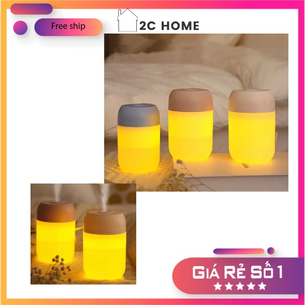 Máy Xông Tinh Dầu Mini Phun Sương có Đèn LED Dùng Cho Phòng Ngủ Và Trong Xe Hơi Khử Khuẩn Đuổi Muỗi – 2C Home