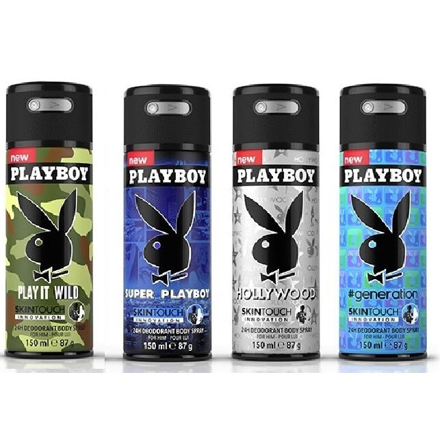 Chai xịt khử mùi toàn thân PLAYBOY 150ML MEN USA