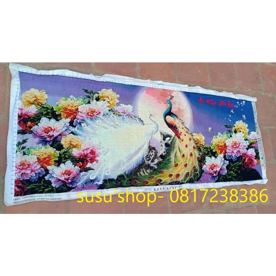 Tranh đính đá  Phú Quý Bình An  Y8079 120x60cm , Y8080 160x75cm; tranh thêu YD0079 , YD0080 160x75cm