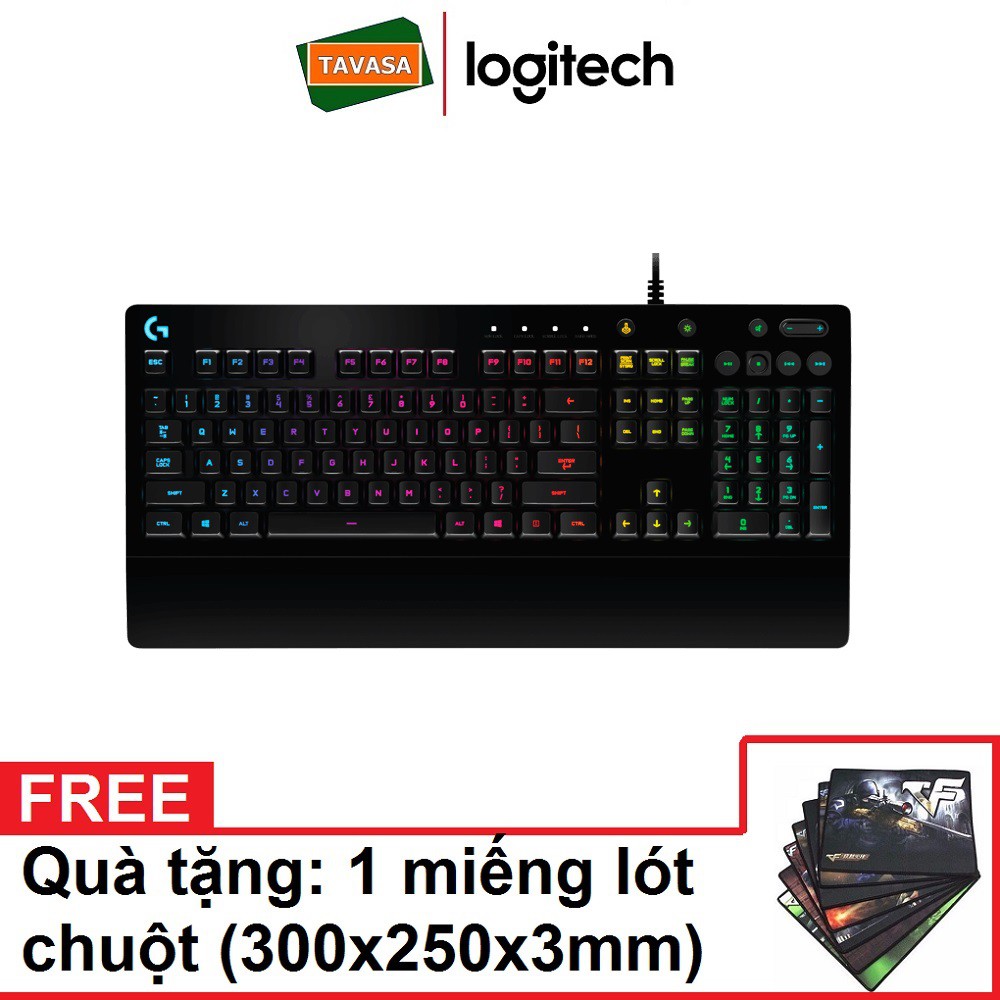 Bàn Phím Chơi Game Logitech G213 PRODIGY RGB - Tặng Lót chuột game cỡ lớn