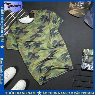 Áo Thun Nam Tay Ngắn 👕DEAL SỐC👕 Áo Thun Lính Chất Vải Thể Thao Cực Mát, Mềm Mịn Chuẩn Xuất Khẩu TRUMP4