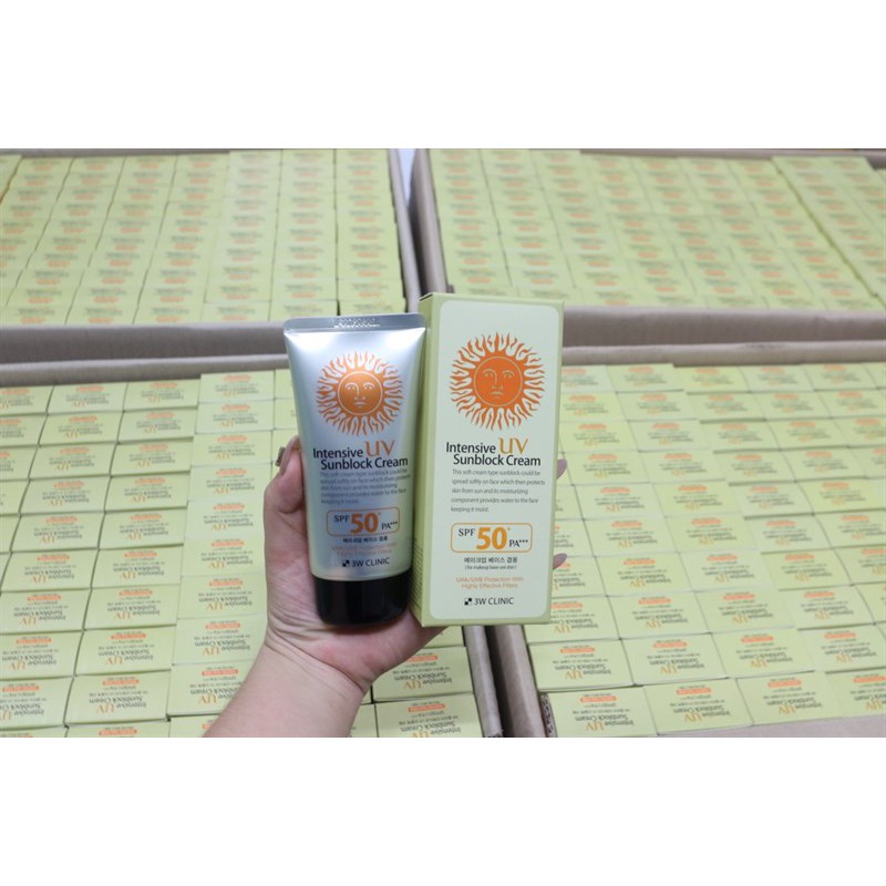 ( Auth ) Kem Chống Nắng 3W Clinic Intensive UV Sunblock Cream SPF 50 Pa+++ | BigBuy360 - bigbuy360.vn