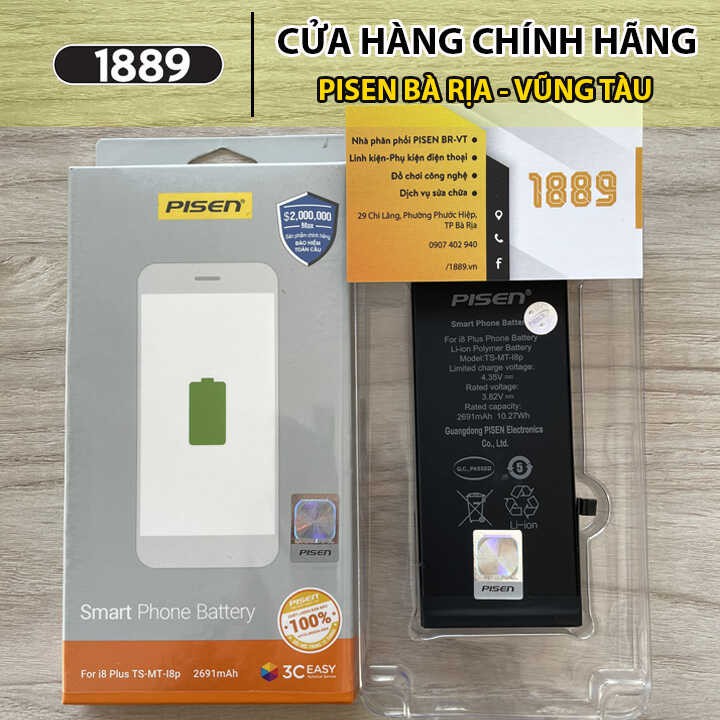 PIN PISEN IPHONE DUNG LƯỢNG CHUẨN CHO IPHONE 5S/6/ 6S/ 6 PLUS/ 6S PLUS/ 7/ 7 PLUS/ 8/ 8 PLUS - XS MAX -  HÀNG CHÍNH HÃNG