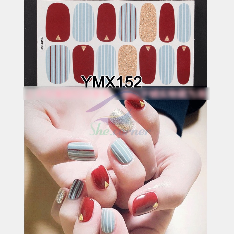 Bộ nail sticker dán móng tay trang trí nghệ thuật 3D nhiều hình xinh xắn YMX152-170 chống thấm nước