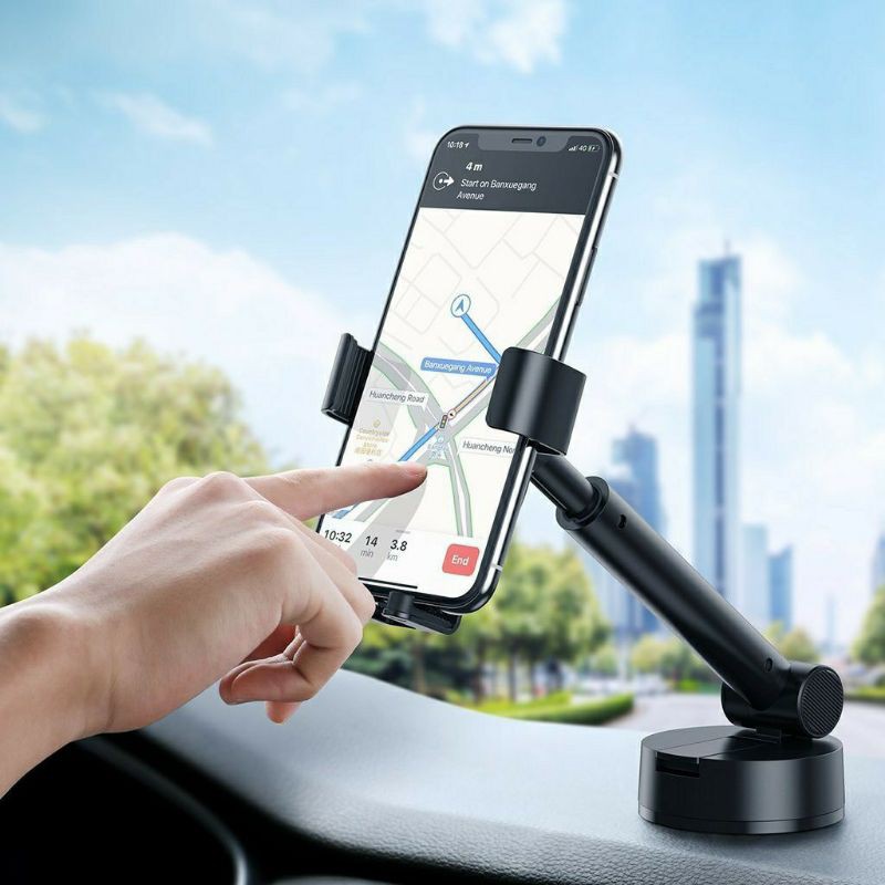 Bộ giá treo điện thoại dùng gắn kính hoặc táp lô trên xe hơi Baseus Simplism Gravity (Car Mount/ Holder with Suction Bas