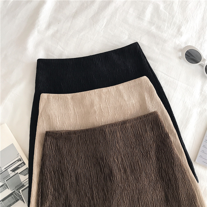 Chân váy chữ A lưng cao kiểu dáng đơn giản trẻ trung cho nữ 38811 | BigBuy360 - bigbuy360.vn