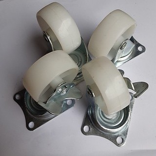 Bánh xe quạt hơi nước, quạt điều hoà, ghế xoay, xoay 360 độ có khóa chống trượt D = 4cm