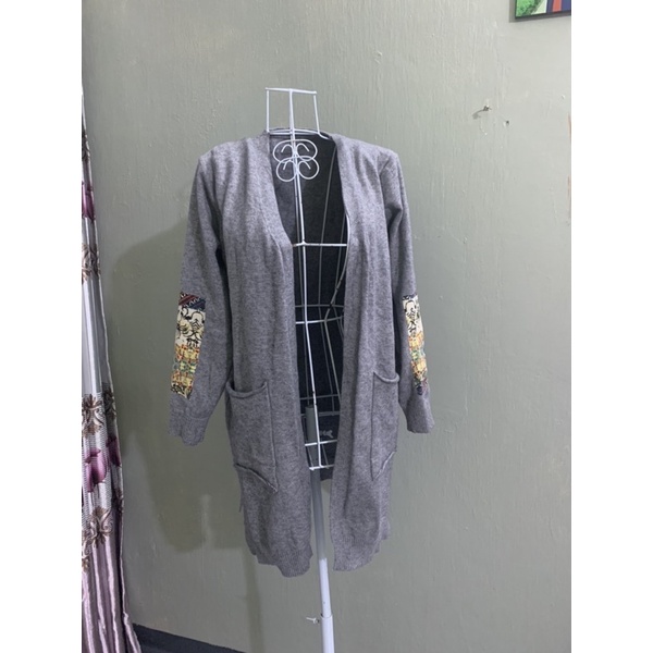 Áo khoác len cardigan cotton/hoạ tiết thổ cẩm