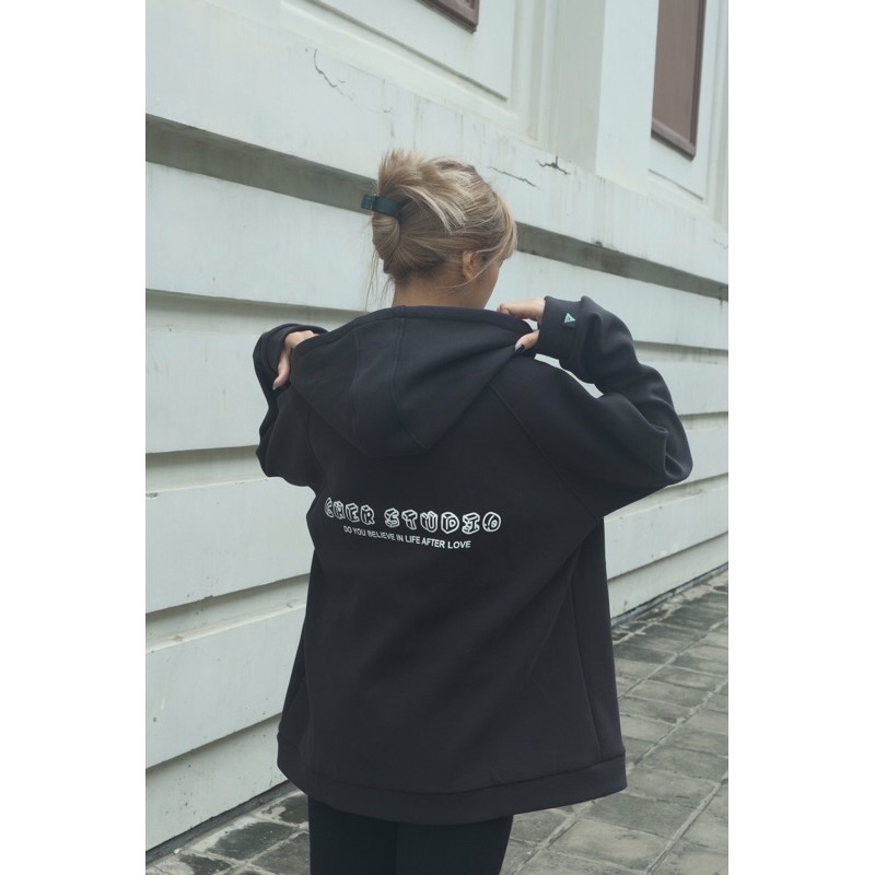 áo hoodie zip basic