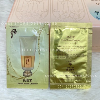 Combo 10 gói sữa rửa mặt chứa nhân sâm Whoo Facial Foam Cleanser 20ml